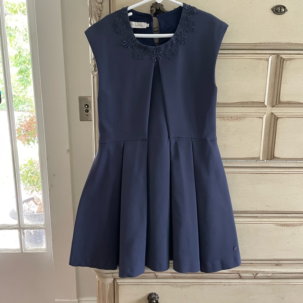 Girls size 10 navy Dior dress